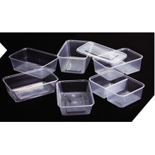 Rectangular Plastic Take Away Microwavable Lebensmittelbehälter 750ml